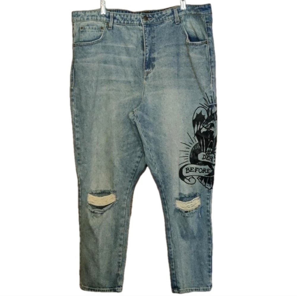 Ed Hardy Death Before Dishonor Jeans Size 42 x 30